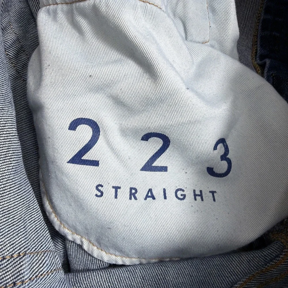 Lucky Brand Jeans Mens 34x27 Blue Medium Wash Cotton Stretch 223 Straight Fit